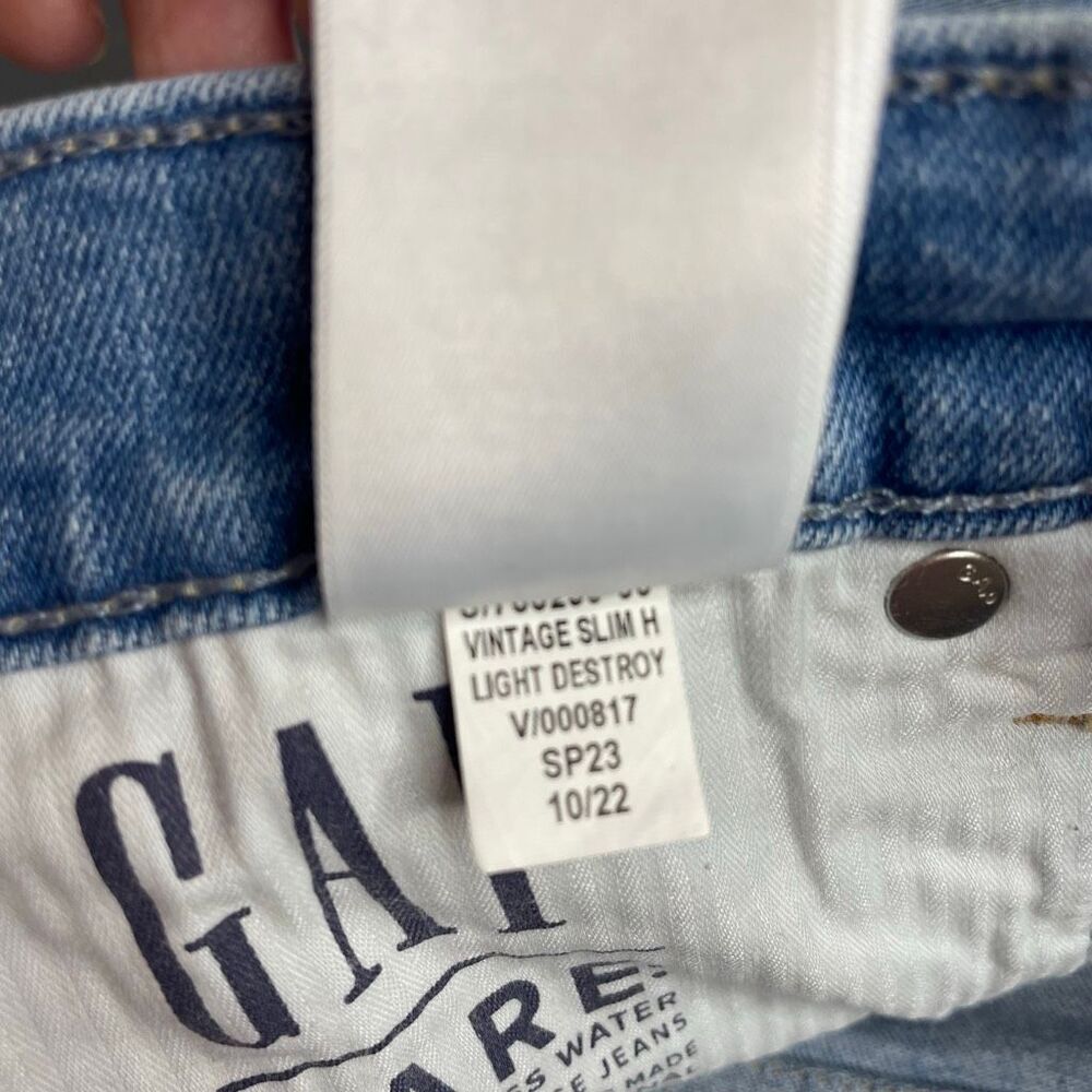 Gap Vintage Slim High Rise Jeans Size 28 / 6P - Picture 10 of 11